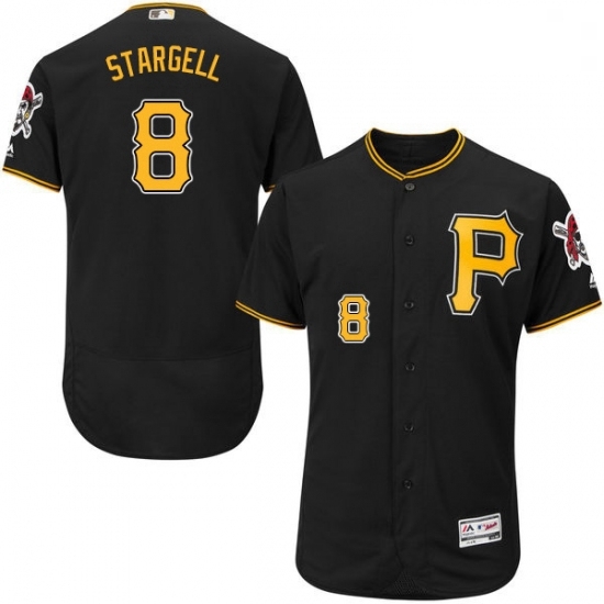 Mens Majestic Pittsburgh Pirates 8 Willie Stargell Black Alternate Flex Base Authentic Collection MLB Jersey Mens Majestic Pittsburgh Pirates 8 Willie Stargell Black Alternate Flex Base Authentic Collection MLB Jersey
