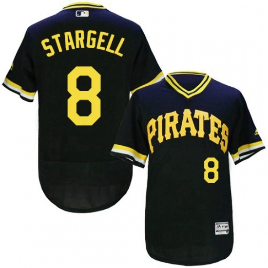 Mens Majestic Pittsburgh Pirates 8 Willie Stargell Black Flexbase Authentic Collection Cooperstown MLB Jersey Mens Majestic Pittsburgh Pirates 8 Willie Stargell Black Flexbase Authentic Collection Cooperstown MLB Jersey
