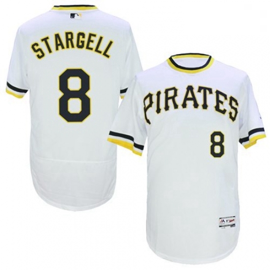 Mens Majestic Pittsburgh Pirates 8 Willie Stargell White Flexbase Authentic Collection Cooperstown MLB Jersey Mens Majestic Pittsburgh Pirates 8 Willie Stargell White Flexbase Authentic Collection Cooperstown MLB Jersey