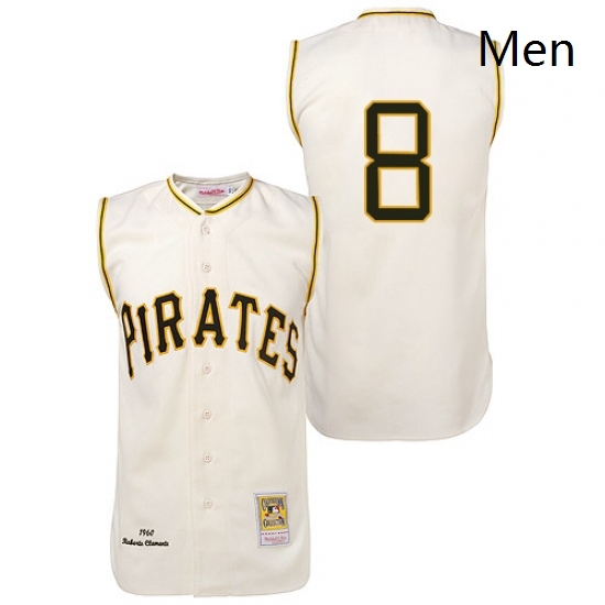 Mens Mitchell and Ness 1960 Pittsburgh Pirates 8 Willie Stargell Replica Cream Throwback MLB Jersey Mens Mitchell and Ness 1960 Pittsburgh Pirates 8 Willie Stargell Replica Cream Throwback MLB Jersey
