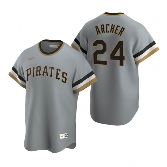 Mens Nike Pittsburgh Pirates 24 Chris Archer Gray Cooperstown Collection Road Stitched Baseball Jersey Mens Nike Pittsburgh Pirates 24 Chris Archer Gray Cooperstown Collection Road Stitched Baseball Jersey