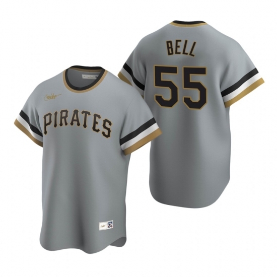 Mens Nike Pittsburgh Pirates 55 Josh Bell Gray Cooperstown Collection Road Stitched Baseball Jersey Mens Nike Pittsburgh Pirates 55 Josh Bell Gray Cooperstown Collection Road Stitched Baseball Jersey