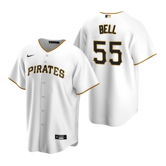 Mens Nike Pittsburgh Pirates 55 Josh Bell White Home Stitched Baseball Jersey Mens Nike Pittsburgh Pirates 55 Josh Bell White Home Stitched Baseball Jersey