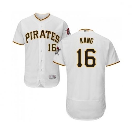 Mens Pittsburgh Pirates 16 Jung ho Kang White Home Flex Base Authentic Collection Baseball Jersey Mens Pittsburgh Pirates 16 Jung ho Kang White Home Flex Base Authentic Collection Baseball Jersey