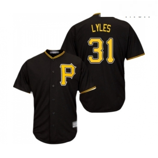 Mens Pittsburgh Pirates 31 Jordan Lyles Replica Black Alternate Cool Base Baseball Jersey Mens Pittsburgh Pirates 31 Jordan Lyles Replica Black Alternate Cool Base Baseball Jersey