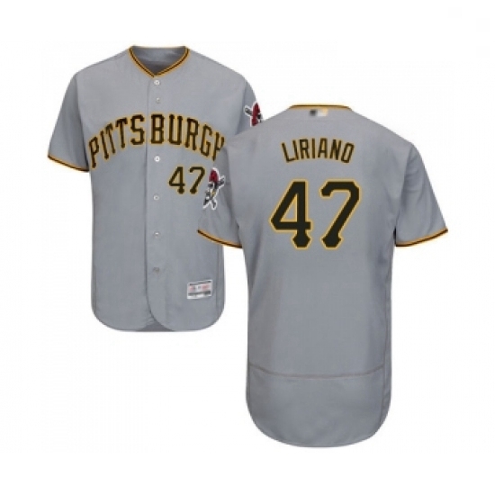 Mens Pittsburgh Pirates 47 Francisco Liriano Grey Road Flex Base Authentic Collection Baseball Jersey Mens Pittsburgh Pirates 47 Francisco Liriano Grey Road Flex Base Authentic Collection Baseball Jersey