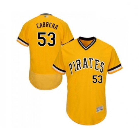 Mens Pittsburgh Pirates 53 Melky Cabrera Gold Alternate Flex Base Authentic Collection Baseball Jersey Mens Pittsburgh Pirates 53 Melky Cabrera Gold Alternate Flex Base Authentic Collection Baseball Jersey