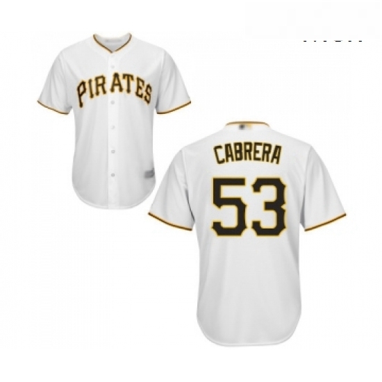 Mens Pittsburgh Pirates 53 Melky Cabrera Replica White Home Cool Base Baseball Jersey Mens Pittsburgh Pirates 53 Melky Cabrera Replica White Home Cool Base Baseball Jersey