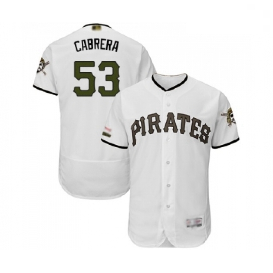 Mens Pittsburgh Pirates 53 Melky Cabrera White Alternate Authentic Collection Flex Base Baseball Jersey Mens Pittsburgh Pirates 53 Melky Cabrera White Alternate Authentic Collection Flex Base Baseball Jersey