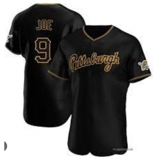 Men's Pittsburgh Pirates Connor Joe #9 Alternate Team Jersey Black Authentic Men's Pittsburgh Pirates Connor Joe #9 Alternate Team Jersey Black Authentic