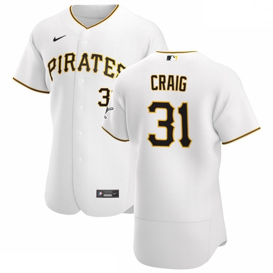 Pittsburgh Pirates 31 Will Craig Men Nike White Home 2020 Authentic Player MLB Jersey Pittsburgh Pirates 31 Will Craig Men Nike White Home 2020 Authentic Player MLB Jersey