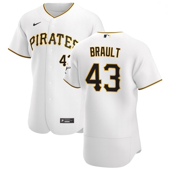 Pittsburgh Pirates 43 Steven Brault Men Nike White Home 2020 Authentic Player MLB Jersey Pittsburgh Pirates 43 Steven Brault Men Nike White Home 2020 Authentic Player MLB Jersey