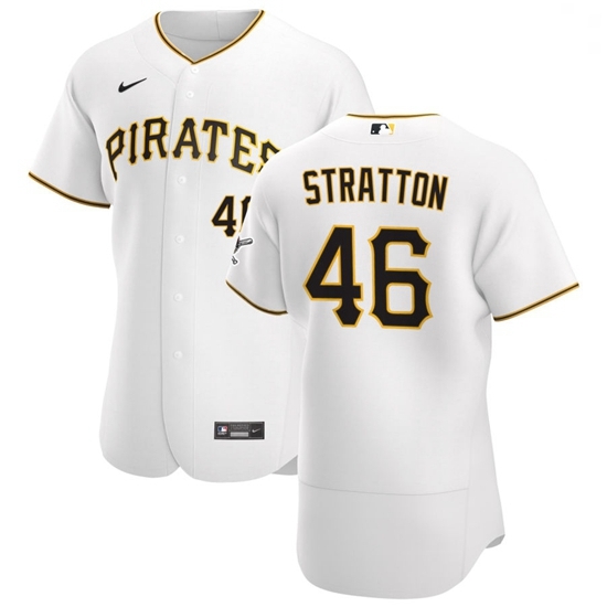 Pittsburgh Pirates 46 Chris Stratton Men Nike White Home 2020 Authentic Player MLB Jersey Pittsburgh Pirates 46 Chris Stratton Men Nike White Home 2020 Authentic Player MLB Jersey