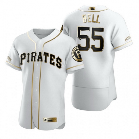 Pittsburgh Pirates 55 Josh Bell White Nike Mens Authentic Golden Edition MLB Jersey Pittsburgh Pirates 55 Josh Bell White Nike Mens Authentic Golden Edition MLB Jersey
