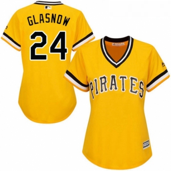 Womens Majestic Pittsburgh Pirates 24 Tyler Glasnow Authentic Gold Alternate Cool Base MLB Jersey Womens Majestic Pittsburgh Pirates 24 Tyler Glasnow Authentic Gold Alternate Cool Base MLB Jersey
