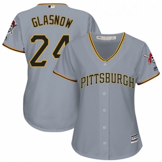 Womens Majestic Pittsburgh Pirates 24 Tyler Glasnow Replica Grey Road Cool Base MLB Jersey Womens Majestic Pittsburgh Pirates 24 Tyler Glasnow Replica Grey Road Cool Base MLB Jersey