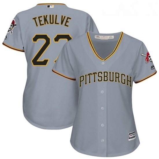 Womens Majestic Pittsburgh Pirates 27 Kent Tekulve Replica Grey Road Cool Base MLB Jersey Womens Majestic Pittsburgh Pirates 27 Kent Tekulve Replica Grey Road Cool Base MLB Jersey