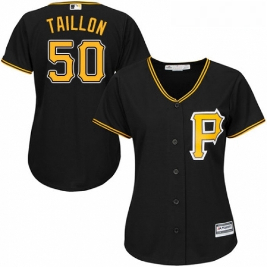 Womens Majestic Pittsburgh Pirates 50 Jameson Taillon Replica Black Alternate Cool Base MLB Jersey Womens Majestic Pittsburgh Pirates 50 Jameson Taillon Replica Black Alternate Cool Base MLB Jersey