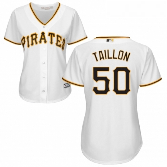 Womens Majestic Pittsburgh Pirates 50 Jameson Taillon Replica White Home Cool Base MLB Jersey Womens Majestic Pittsburgh Pirates 50 Jameson Taillon Replica White Home Cool Base MLB Jersey