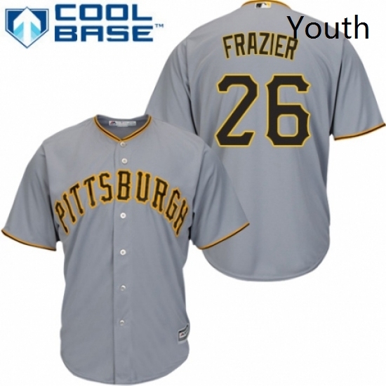 Youth Majestic Pittsburgh Pirates 26 Adam Frazier Replica Grey Road Cool Base MLB Jersey Youth Majestic Pittsburgh Pirates 26 Adam Frazier Replica Grey Road Cool Base MLB Jersey