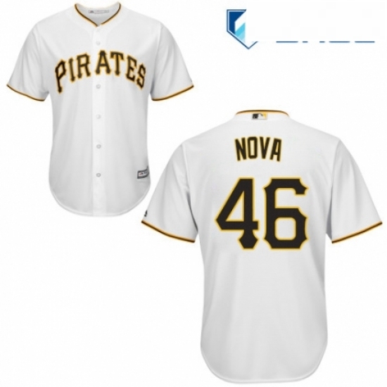 Youth Majestic Pittsburgh Pirates 46 Ivan Nova Replica White Home Cool Base MLB Jersey Youth Majestic Pittsburgh Pirates 46 Ivan Nova Replica White Home Cool Base MLB Jersey