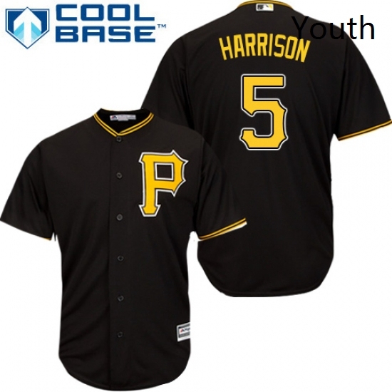 Youth Majestic Pittsburgh Pirates 5 Josh Harrison Replica Black Alternate Cool Base MLB Jersey Youth Majestic Pittsburgh Pirates 5 Josh Harrison Replica Black Alternate Cool Base MLB Jersey