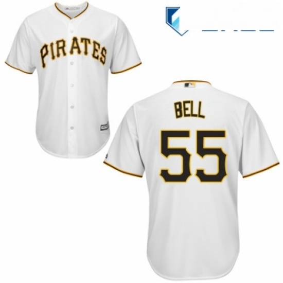 Youth Majestic Pittsburgh Pirates 55 Josh Bell Replica White Home Cool Base MLB Jersey Youth Majestic Pittsburgh Pirates 55 Josh Bell Replica White Home Cool Base MLB Jersey