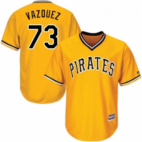Youth Majestic Pittsburgh Pirates 73 Felipe Vazquez Replica Gold Alternate Cool Base MLB Jersey Youth Majestic Pittsburgh Pirates 73 Felipe Vazquez Replica Gold Alternate Cool Base MLB Jersey