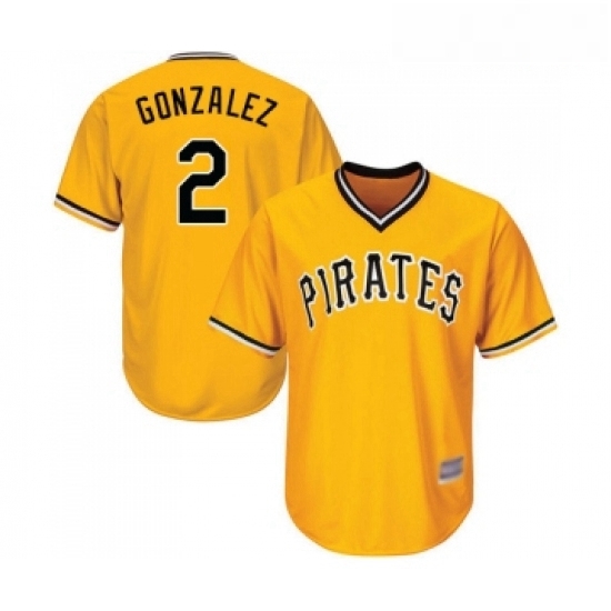 Youth Pittsburgh Pirates 2 Erik Gonzalez Replica Gold Alternate Cool Base Baseball Jersey Youth Pittsburgh Pirates 2 Erik Gonzalez Replica Gold Alternate Cool Base Baseball Jersey