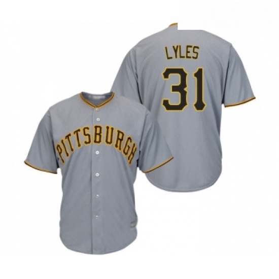 Youth Pittsburgh Pirates 31 Jordan Lyles Replica Grey Road Cool Base Baseball Jersey 