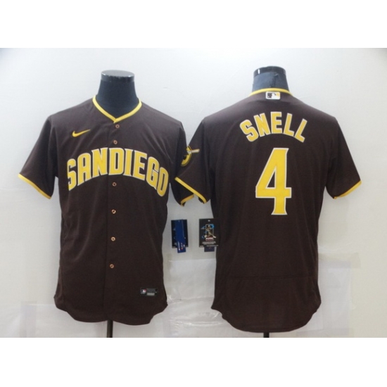 Men Nike San Diego Padres 4 SNELL Brown stitched MLB Jersey Men Nike San Diego Padres 4 SNELL Brown stitched MLB Jersey