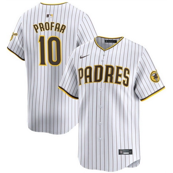 Men San Diego Padres 10 Jurickson Profar White 2024 Home Limited Stitched Baseball Jersey Men San Diego Padres 10 Jurickson Profar White 2024 Home Limited Stitched Baseball Jersey