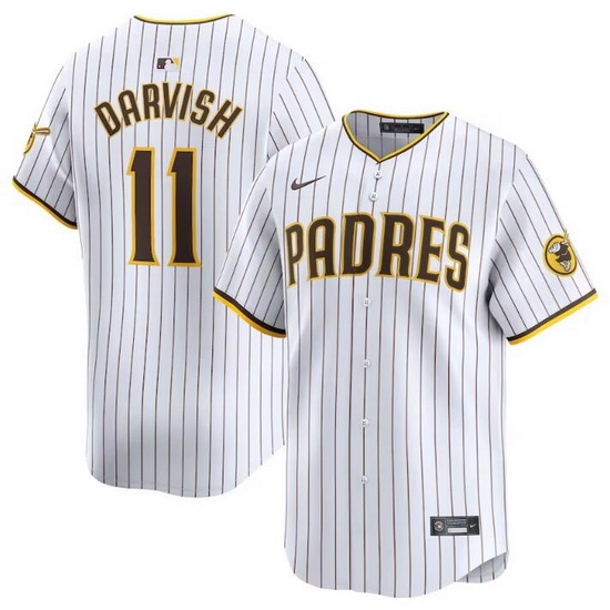 Men San Diego Padres 11 Yu Darvish White 2024 Home Limited Stitched Baseball Jersey Men San Diego Padres 11 Yu Darvish White 2024 Home Limited Stitched Baseball Jersey