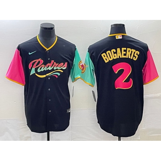 Men San Diego Padres 2 Xander Bogaerts 2022 Black City Connect Cool Base Stitched Baseball Jersey Men San Diego Padres 2 Xander Bogaerts 2022 Black City Connect Cool Base Stitched Baseball Jersey