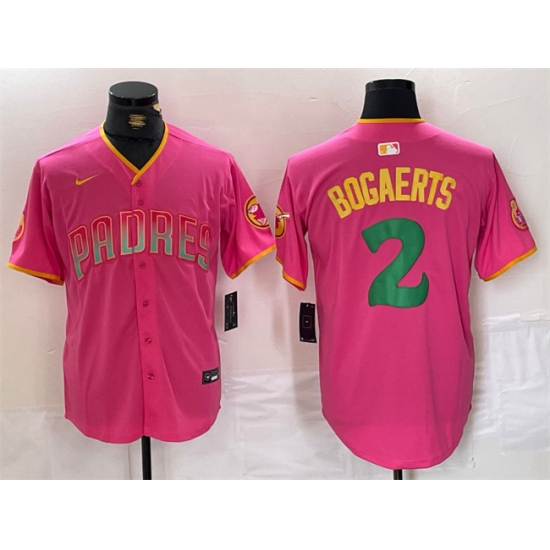 Men San Diego Padres 2 Xander Bogaerts Pink Cool Base Stitched Baseball Jersey Men San Diego Padres 2 Xander Bogaerts Pink Cool Base Stitched Baseball Jersey