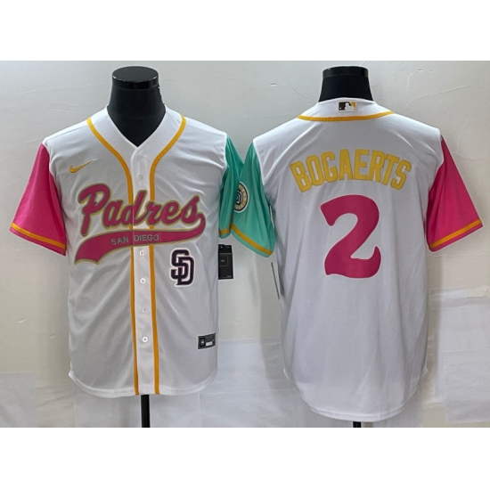 Men San Diego Padres 2 Xander Bogaerts White City Connect Cool Base With Patch Stitched Baseball Jersey Men San Diego Padres 2 Xander Bogaerts White City Connect Cool Base With Patch Stitched Baseball Jersey