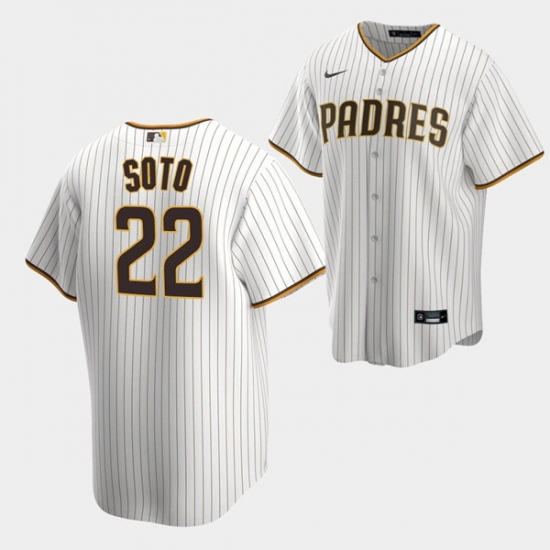 Men San Diego Padres 22 Juan Soto White Cool Base Stitched Baseball Jersey Men San Diego Padres 22 Juan Soto White Cool Base Stitched Baseball Jersey