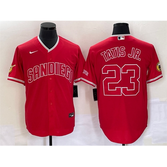 Men San Diego Padres 23 Fernando Tatis Jr Red Cool Base Stitched Baseball Jersey Men San Diego Padres 23 Fernando Tatis Jr Red Cool Base Stitched Baseball Jersey