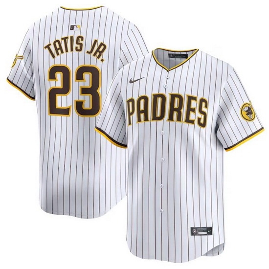 Men San Diego Padres 23 Fernando Tatis Jr White 2024 Home Limited Stitched Baseball Jersey Men San Diego Padres 23 Fernando Tatis Jr White 2024 Home Limited Stitched Baseball Jersey
