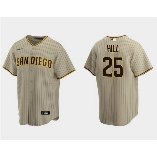 Men San Diego Padres 25 Tim Hill Tan Cool Base Stitched Jersey Men San Diego Padres 25 Tim Hill Tan Cool Base Stitched Jersey