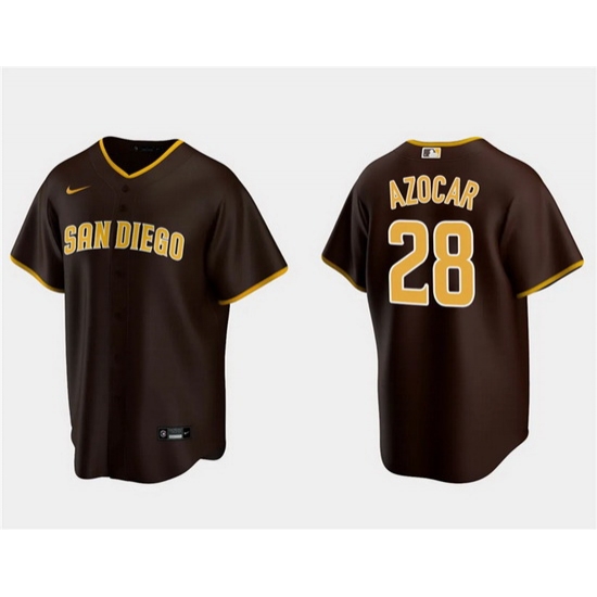 Men San Diego Padres 28 Jos E9 Azocar Brown Cool Base Stitched Jersey Men San Diego Padres 28 Jos E9 Azocar Brown Cool Base Stitched Jersey