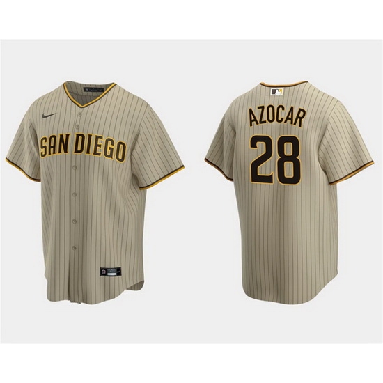Men San Diego Padres 28 Jos E9 Azocar Tan Cool Base Stitched Jersey Men San Diego Padres 28 Jos E9 Azocar Tan Cool Base Stitched Jersey