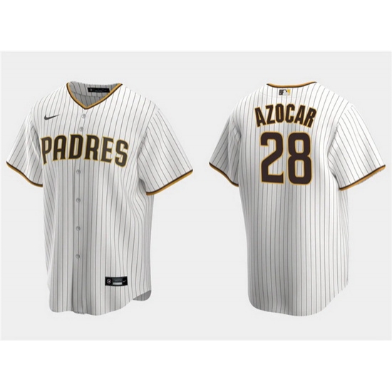 Men San Diego Padres 28 Jos E9 Azocar White Cool Base Stitched Jersey Men San Diego Padres 28 Jos E9 Azocar White Cool Base Stitched Jersey