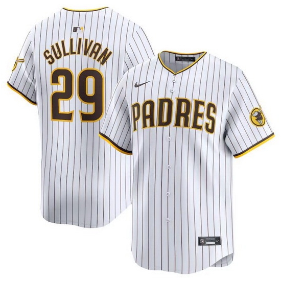 Men San Diego Padres 29 Brett Sullivan White 2024 Home Limited Stitched Baseball Jersey Men San Diego Padres 29 Brett Sullivan White 2024 Home Limited Stitched Baseball Jersey