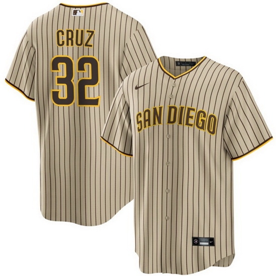 Men San Diego Padres 32 Nelson Cruz Tan Cool Base Stitched Jersey Men San Diego Padres 32 Nelson Cruz Tan Cool Base Stitched Jersey
