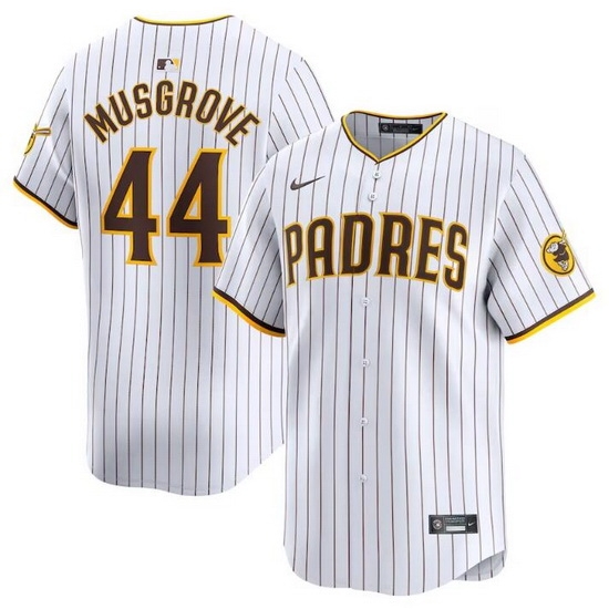 Men San Diego Padres 44 Joe Musgrove White 2024 Home Limited Stitched Baseball Jersey Men San Diego Padres 44 Joe Musgrove White 2024 Home Limited Stitched Baseball Jersey