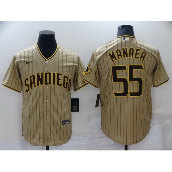 Men San Diego Padres 55 Sean Manaea Tan Brown Cool Base Stitched jersey Men San Diego Padres 55 Sean Manaea Tan Brown Cool Base Stitched jersey