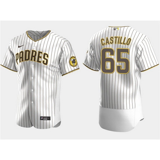 Men San Diego Padres 65 Jos E9 Castillo White Flex Base Stitched Baseball Jersey
