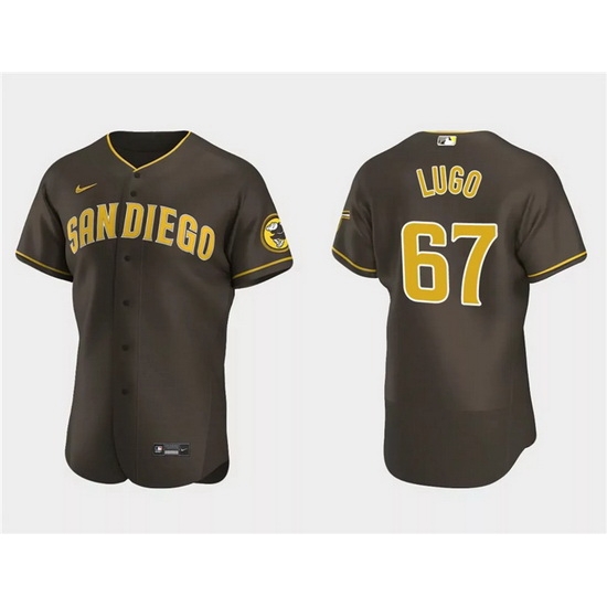 Men San Diego Padres 67 Seth Lugo Brown Flex Base Stitched Baseball Jersey Men San Diego Padres 67 Seth Lugo Brown Flex Base Stitched Baseball Jersey