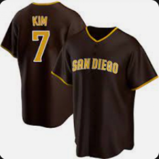 Men San Diego Padres 7 Ha Seong Kim Brown Stitched MLB Cool Base Nike Jersey Men San Diego Padres 7 Ha Seong Kim Brown Stitched MLB Cool Base Nike Jersey
